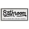 Stupell Industries Seat Yourself Bathroom Sign Framed Floater Canvas Wall Art